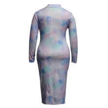 Load image into Gallery viewer, Ruched Sky Tie-Dye Dress
